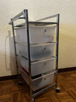 Cajonero Metálico con Cajones Transparentes