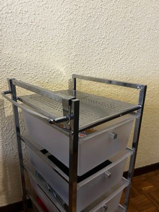 Cajonero Metálico con Cajones Transparentes