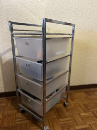 Cajonero Metálico con Cajones Transparentes