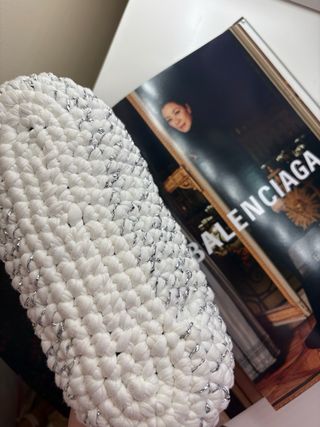 Clutch Borsa Bianca e Argento