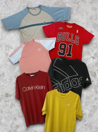 Lote 6 Camisetas Vintage Adidas, Nike, Bulls, CK