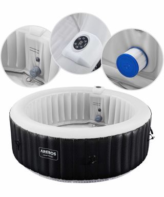 Arebos SPA Hinchable automático Santorini 208 cm