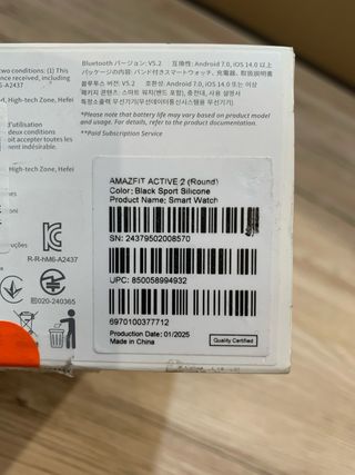 Reloj Inteligente Amazfit Active 2 Round NFC