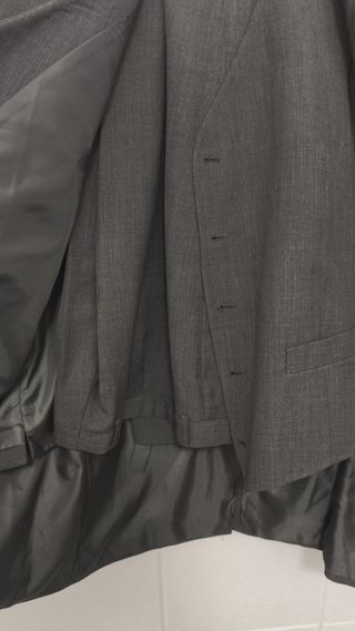 Traje de 3 piezas gris oscuro