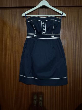 Vestido marinero azul y blanco