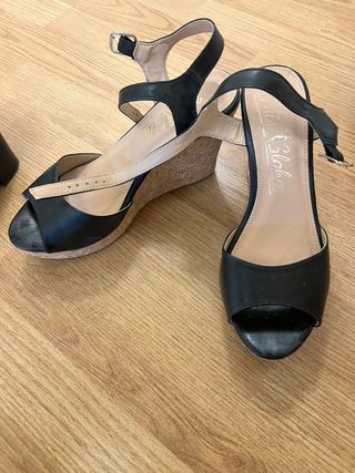 Scarpe donna nere zeppa 40