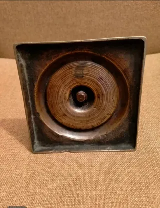 Candelero antiguo bronce 16cm