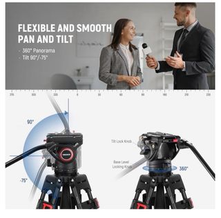 Trípode Video NEEWER 74 con Cabezal Fluido /F1