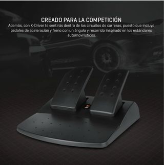 Volante y Pedales Krom K-Driver para PC/Consola