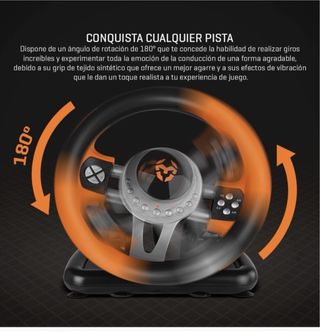 Volante y Pedales Krom K-Driver para PC/Consola