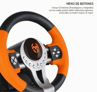 Volante y Pedales Krom K-Driver para PC/Consola