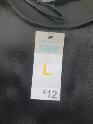 Blusa satinada negra mujer Primark Talla L