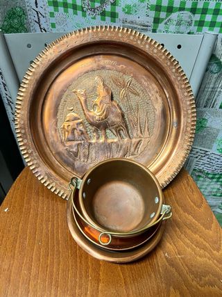 Piatto e ciotola in rame libya Tripoli