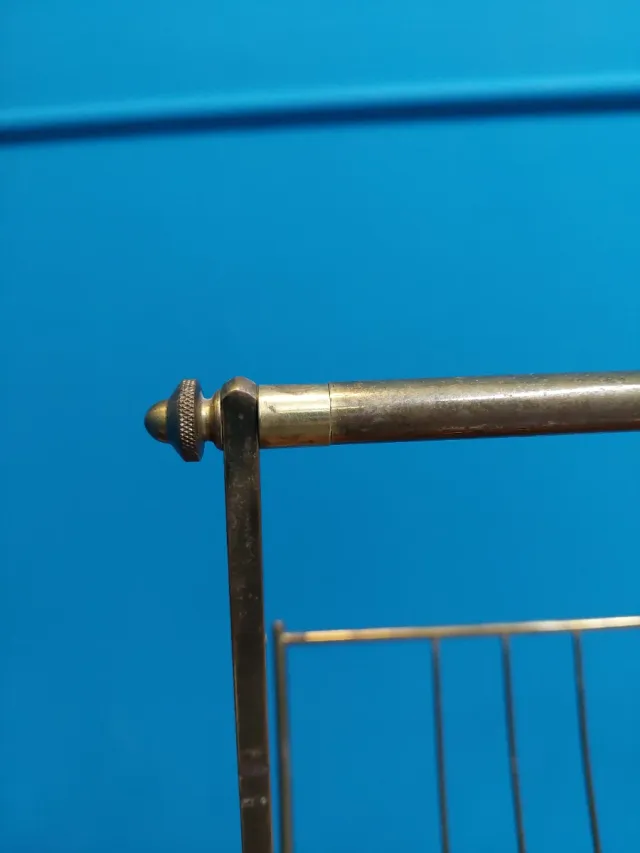 Portariviste vintage anni '60 in ottone e legno