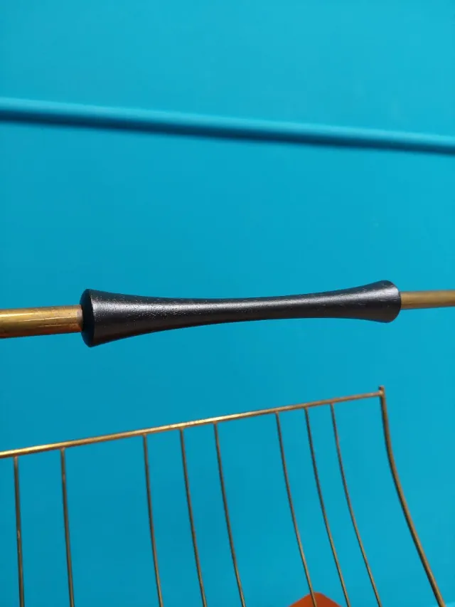 Portariviste vintage anni '60 in ottone e legno