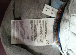 Pantalón premamá azul y gris