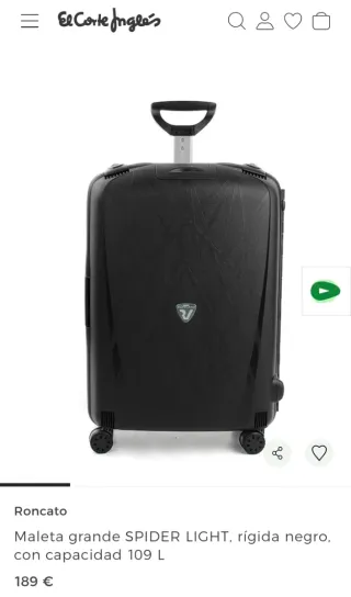 Maleta Roncato Spider  Light negro