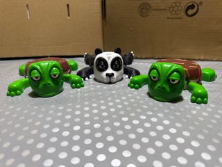 Posavasos de animales (2 tortugas y 1 panda)