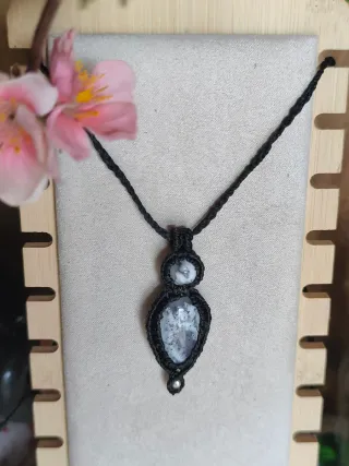 Colgante Macramé Ágata Dendrítica