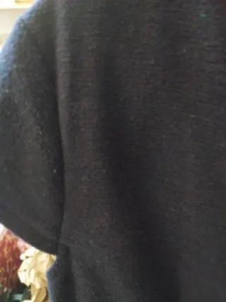 Vestido de paño con bordado floral