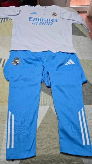 Chándal Real Madrid Adidas Blanco y Azul