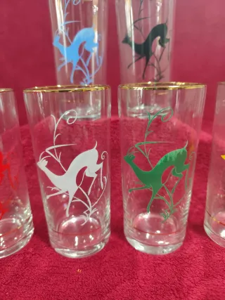 Lotto di 6 bicchieri vintage anni '50-'60