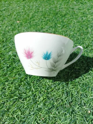 Set di 6 tazze in porcellana vintage con fiori