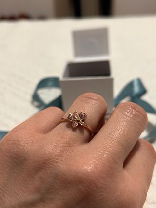 Anillo Flor Luxenter Oro Rosa y Circonitas