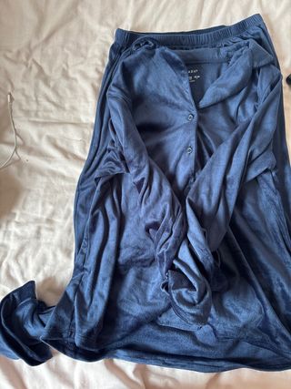 Pijama terciopelo azul Primark Talla M