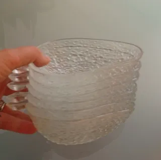 6 Vasos Fruta Vidrio Transparente