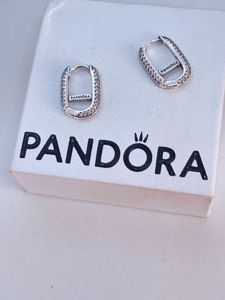 Pendientes Aro Pandora Link Plata
