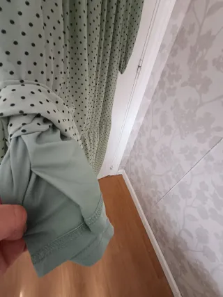 Vestido boho verde con lunares