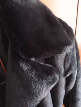 Pelliccia sintetica nera tg 42