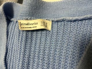 Chaqueta azul de punto Oversize