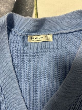 Chaqueta azul de punto Oversize