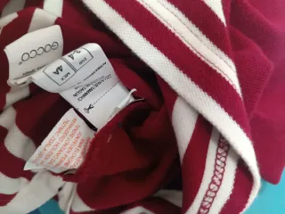 Polo Gocco niño manga larga T3-4 burdeos 100% algo