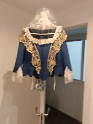 Corpiño de Fallera Azul y Dorado