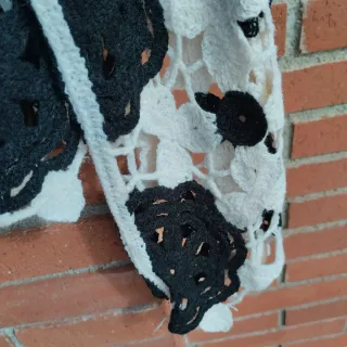 Chaqueta crochet mujer