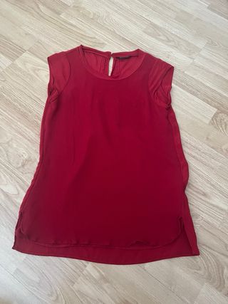 Blusa roja/granate MASSIMO DUTTI. Talla XS