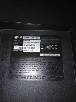 Televisión LG Negra