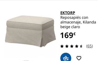 Sofá Ektorp 2 plazas + Reposapiés