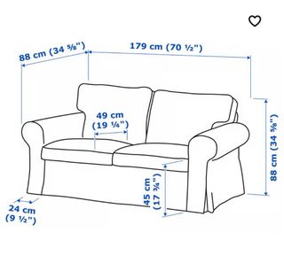 Sofá Ektorp 2 plazas + Reposapiés