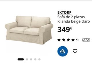 Sofá Ektorp 2 plazas + Reposapiés