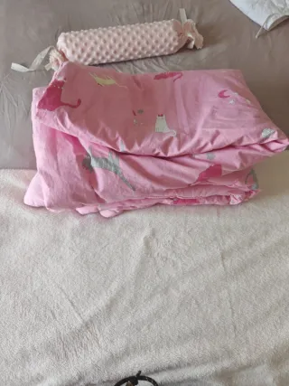 Colcha Cuna Bebé Estampado Gatitos Rosa