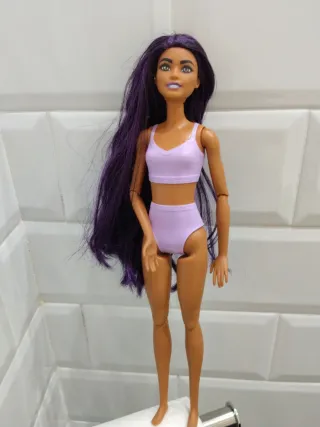 Muñeca Barbie Pelo Morado