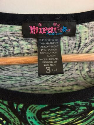 Camiseta mujer 100% algodón con estampado colorido