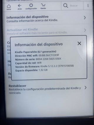 Libro electrónico Kindle negro