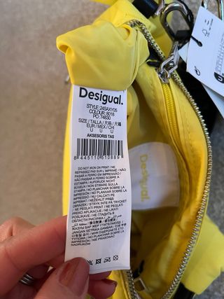 Bolso Desigual Priori Urus Negro y Amarillo