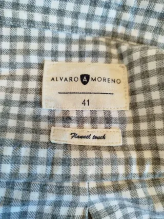 Camisa cuadros Álvaro Moreno gris y blanco