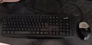 Teclado y Ratón Genius Negro y Plateado